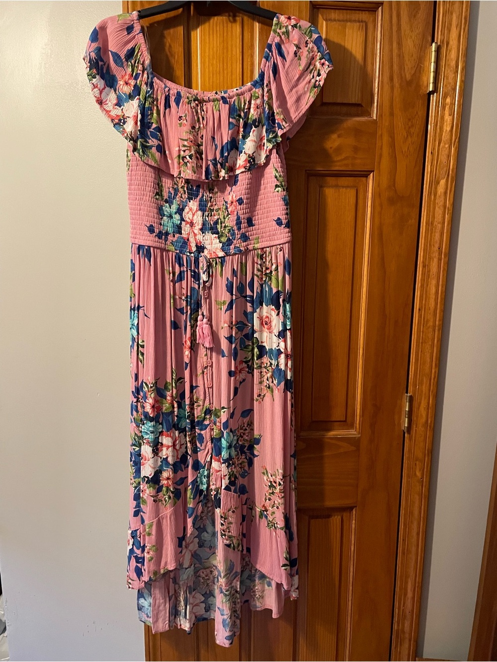 Xhilaration Pink Floral Maxi Dress